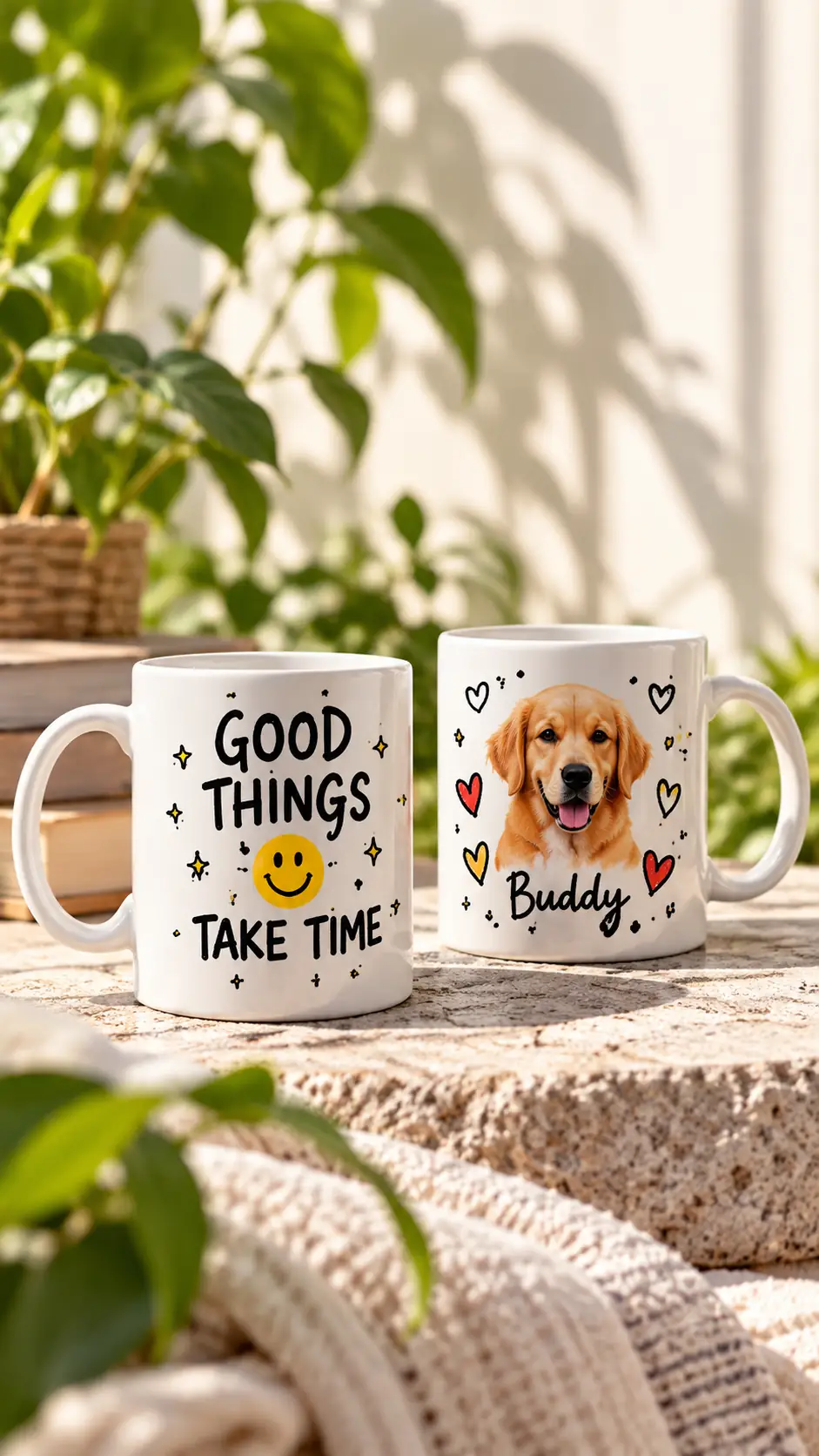 Personalized ceramic mugs with custom graphics